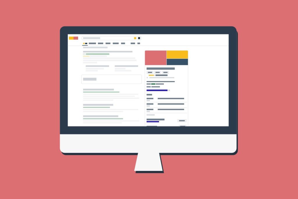 Serps on a mockup mac screen