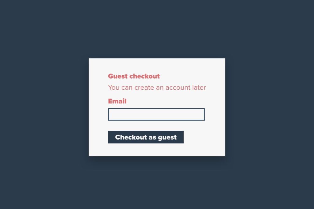 UX ecommerce Tip Checkout process