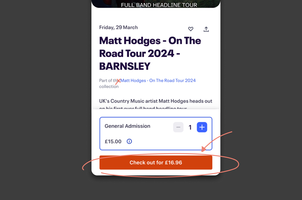 Eventbrite buttons accessible names