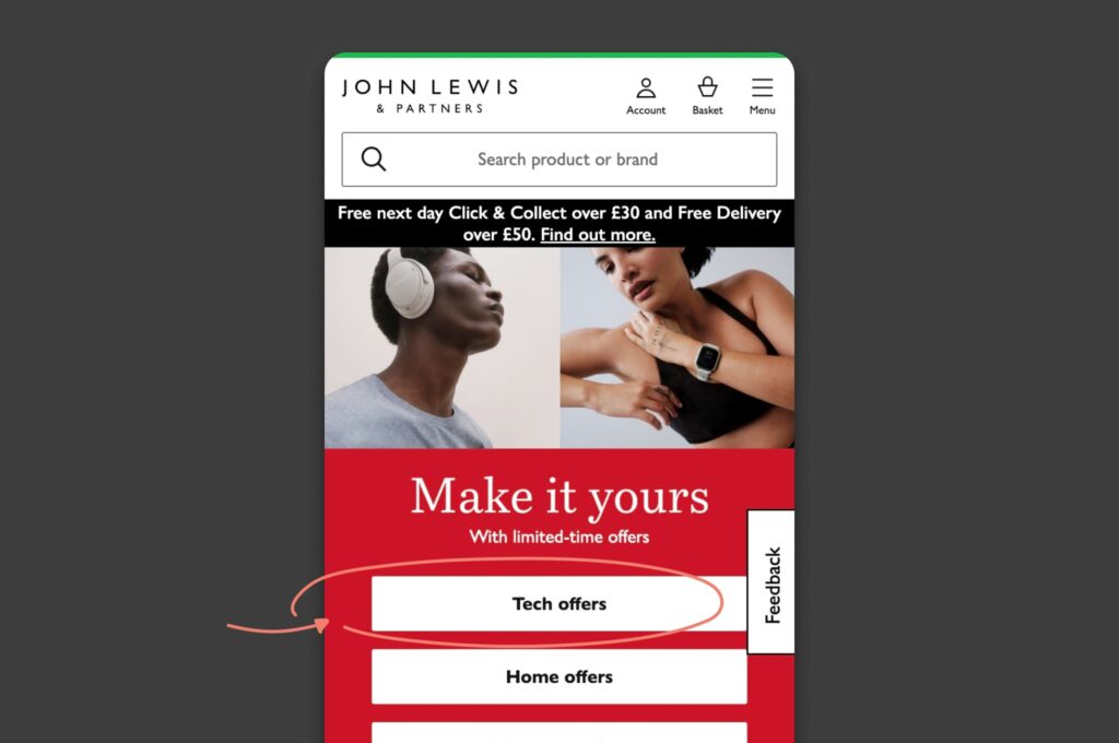 John Lewis easily identifiable elements