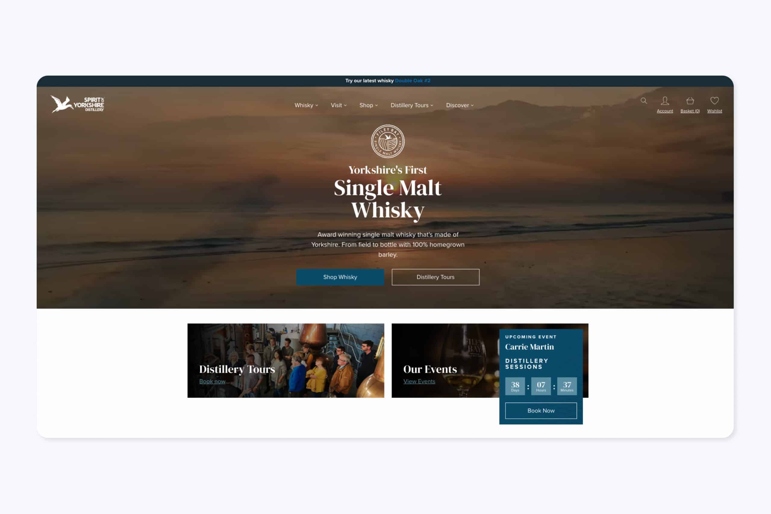 whisky brand website UX example