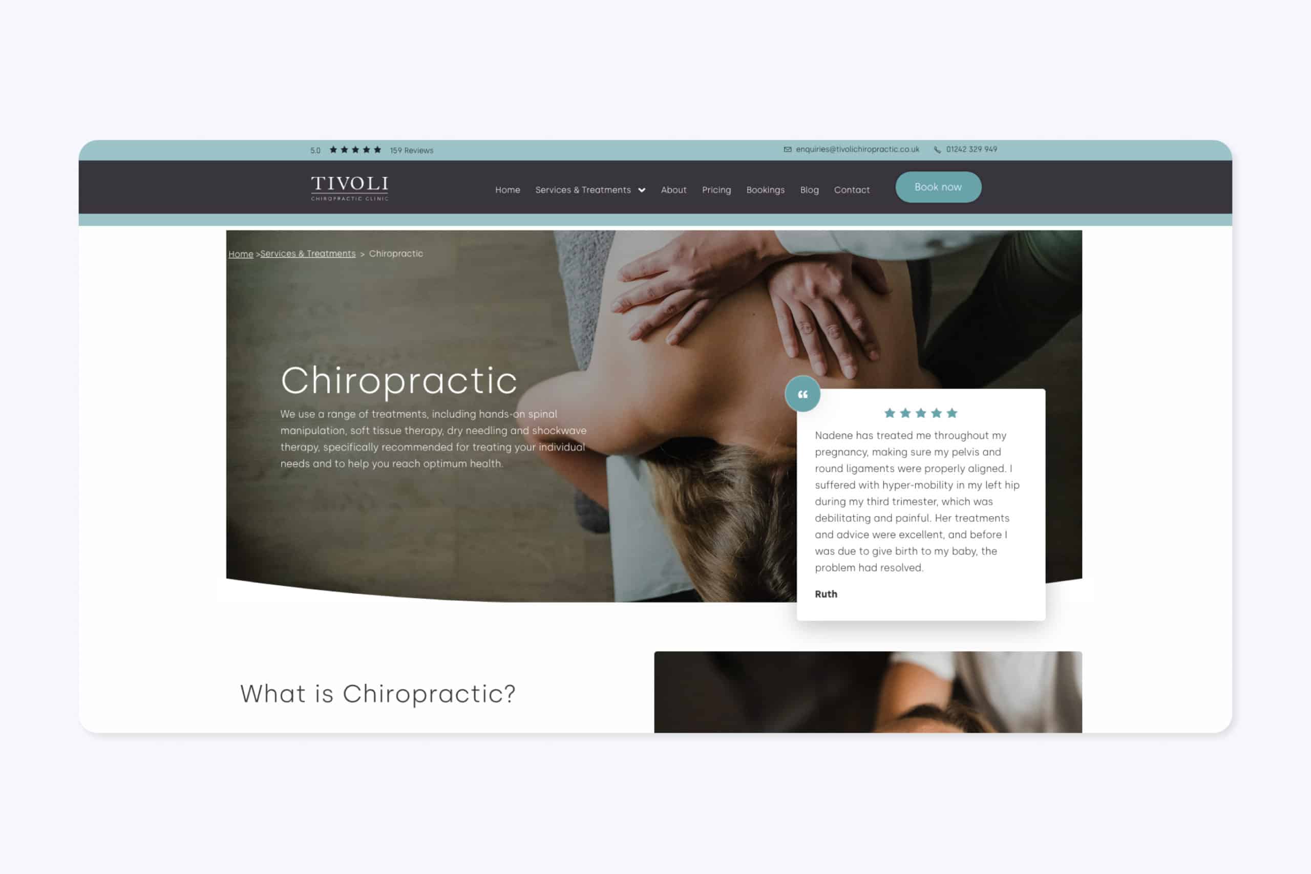 example of good trust signals with reviews on a website