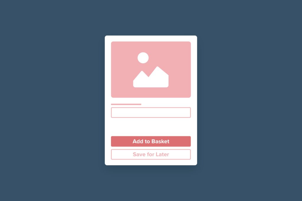 Example of a main and secondary button being used on a product page.