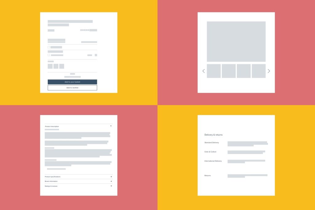 4 examples of ecommerce product pages