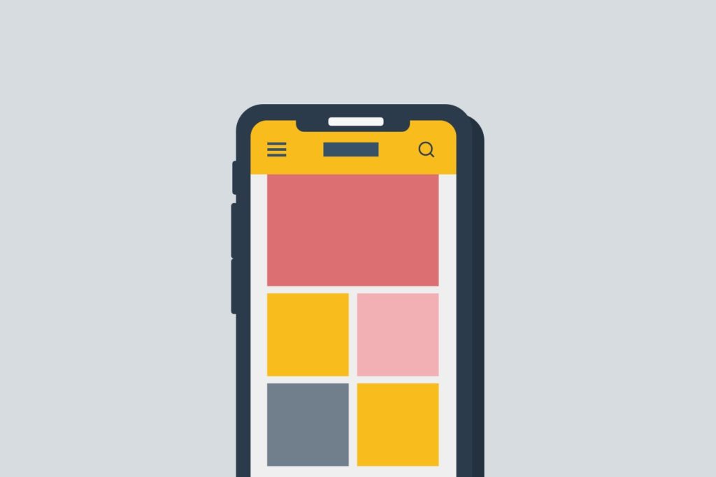 An example of a sticky header on mobile - an ecommerce UX best practice